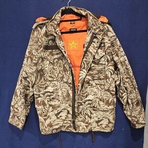 Everyday Wear Versatile Mens Fresh Jive zip-up camo military army jacket Sz M